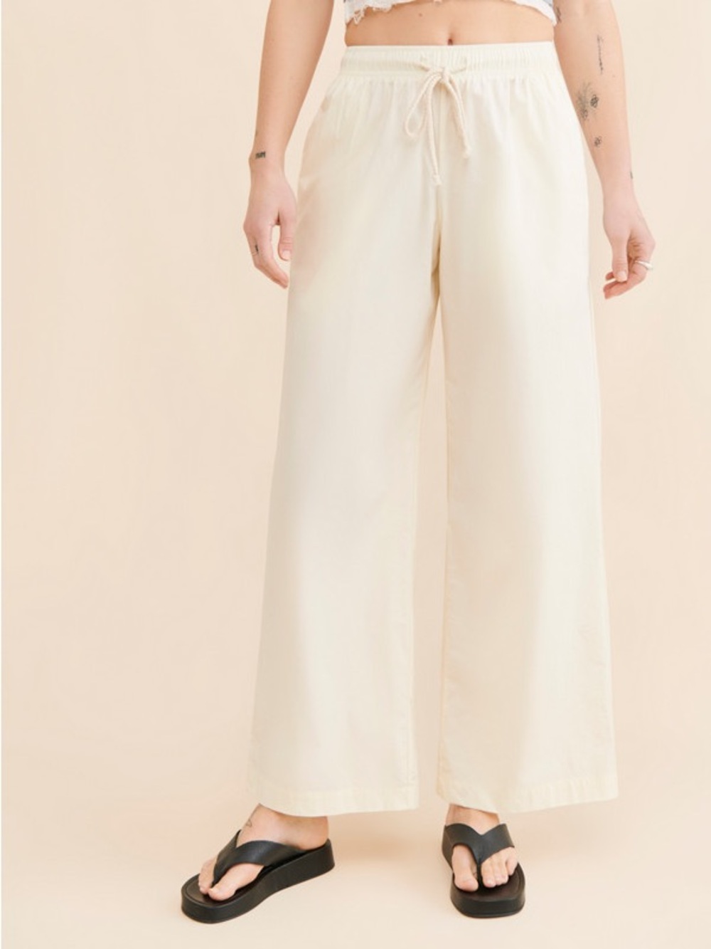 Donni Pop Wide Leg Pants in Yellow
